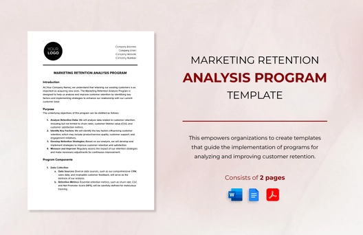 Marketing Retention Analysis Program Template Marketing Retention Analysis Program Template
