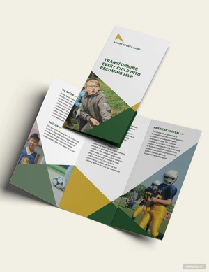 Sports Camp Tri-Fold Brochure Template