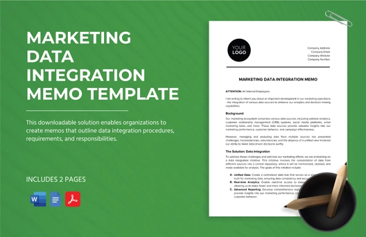 Marketing Data Integration Memo Template