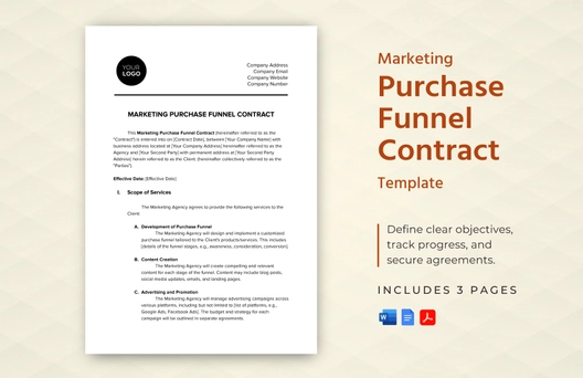 Marketing Purchase Funnel Contract Template
