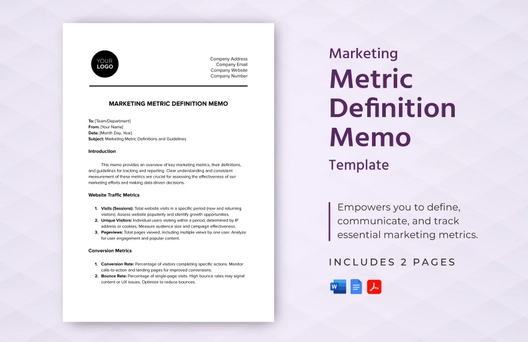Marketing Metric Definition Memo Template