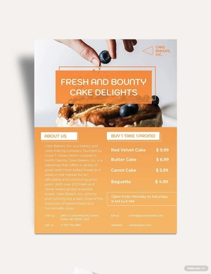 Bakery Cake Shop Flyer Template