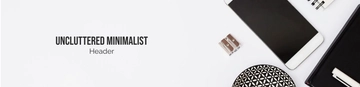 Free Uncluttered Minimalist Header Template to Edit Online