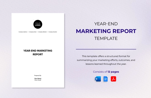 Year-end Marketing Report Template