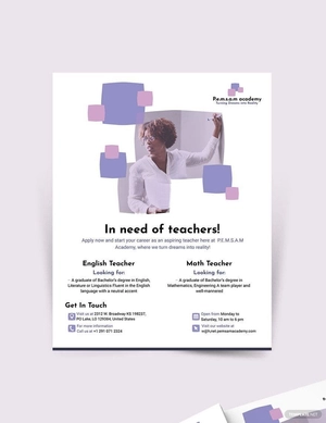 Teacher Flyer Template