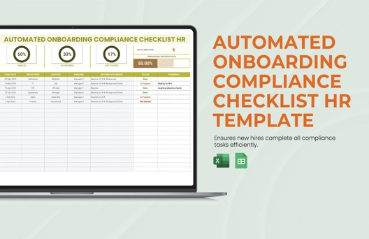 Automated Onboarding Compliance Checklist HR Template