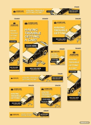 Car Dealership Google Ad Banner Template