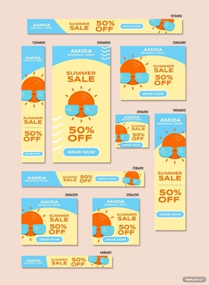 Summer Sale Google AD Banner Template