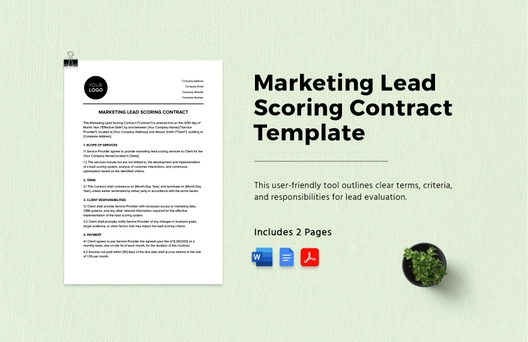 Marketing Lead Scoring Contract Template