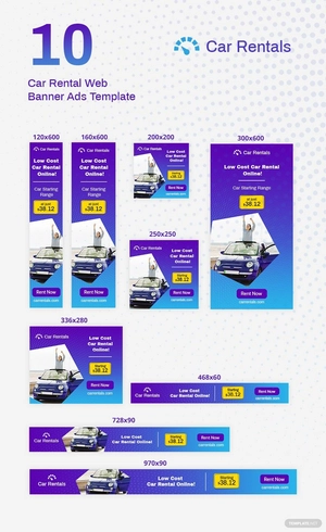 Car Rental Web Banner Ad Template