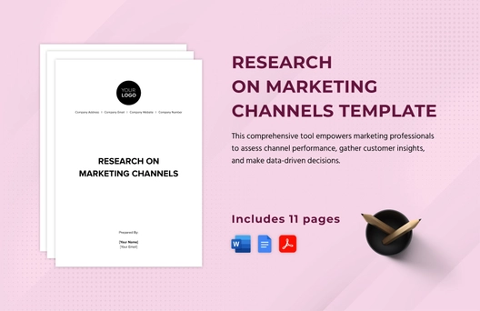 Research on Marketing Channels Template