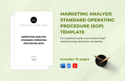 Marketing Analysis Standard Operating Procedure (SOP) Template