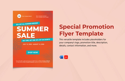 Special Promotion Flyer Template