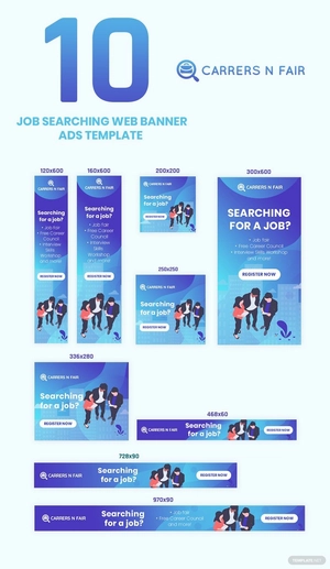 Job Searching Web Banner Ads Template