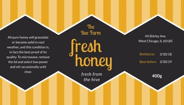 Free Honey Jar Label Template to Edit Online