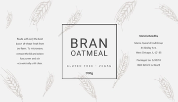 Free Simple Food Label Template to Edit Online