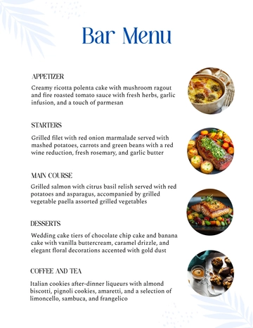 Free Baby Shower Menu template to Edit Online