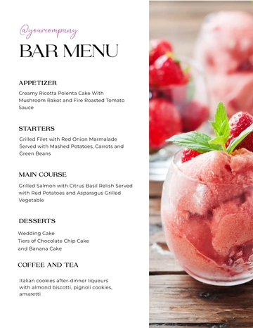 Free Ice Cream Menu Template to Edit Online