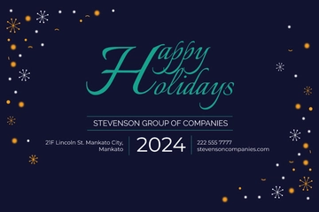Free Business Holiday Postcard Template to Edit Online