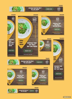 Restaurant Web Banner Ads Template