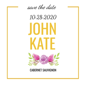 Free Save the Date Wine Label Template to Edit Online