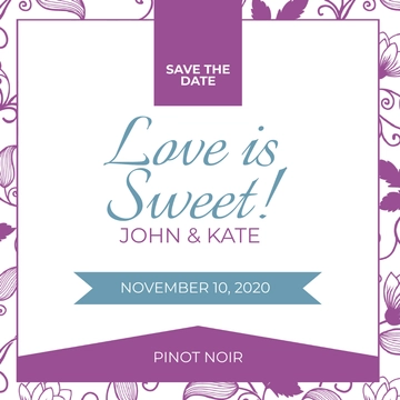 Free Save the Date Label Template to Edit Online