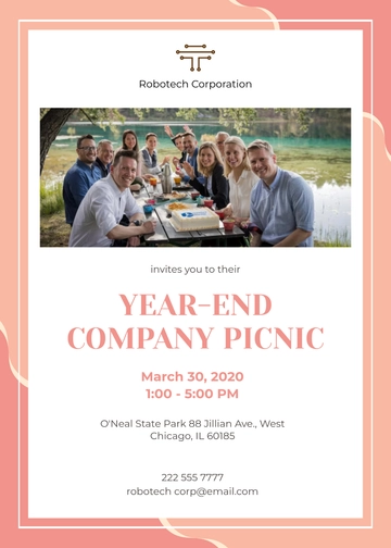 Free Company Picnic Invitation Template to Edit Online