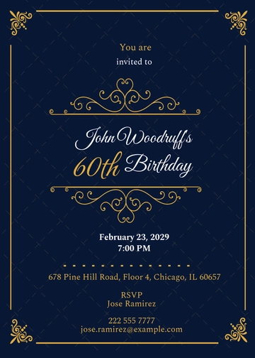 Free Elegant invitation Template to Edit Online