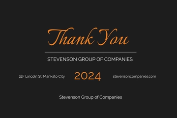 Free Business Thank You Postcard Template to Edit Online