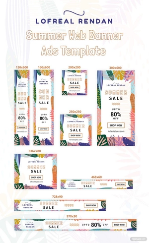 Summer Web Banner Ads Template