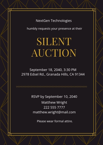 Free Formal Invitation Template to Edit Online