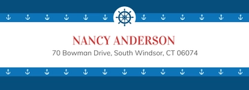 Free Nautical Address Label Template to Edit Online