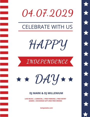 Free Happy Independence Day Flyer Template to Edit Online