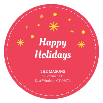 Free Round Address Label Template to Edit Online