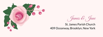 Free Pink Wedding Address Label Template to Edit Online