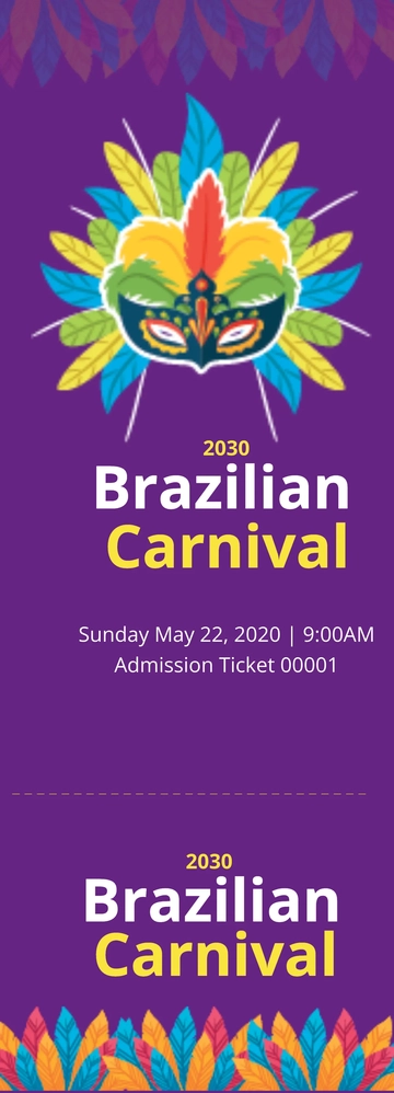 Free Carnival Admission Ticket Template to Edit Online