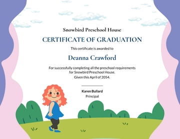 Free Preschool Graduation Certificate Template to Edit Online