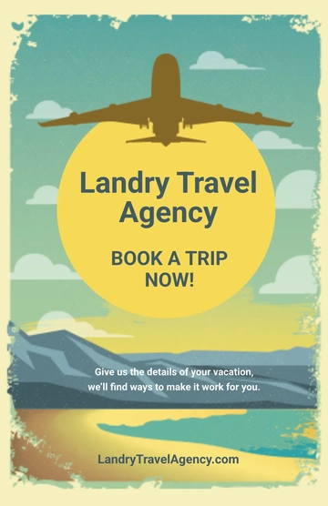 Free Retro Vintage Travel Poster Template to Edit Online