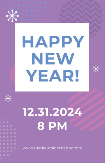 Free New Year Poster Template to Edit Online