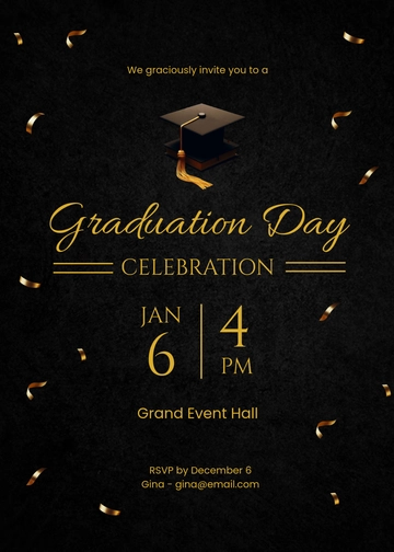 Graduation Announcement Invitation Template - Edit Online & Download
