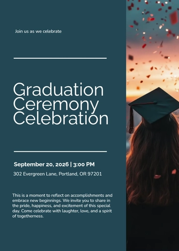 Free Sample Graduation Invitation Template to Edit Online