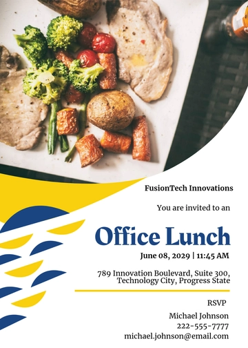 Free Office Lunch Invitation Template to Edit Online