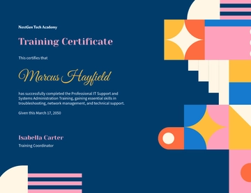 Free Computer Training Certificate Template to Edit Online | Template.net