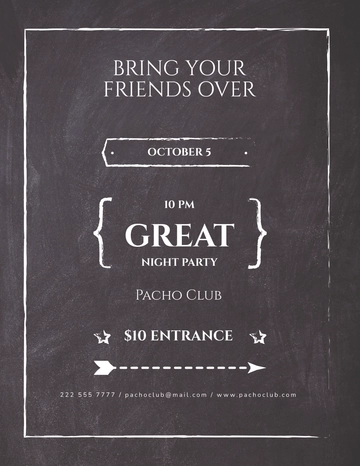Free Chalkboard Flyer Template to Edit Online