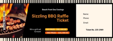 Free BBQ Raffle Ticket Template to Edit Online