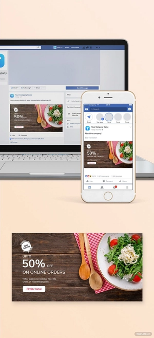 Food Restaurant Facebook Ad Banner Templates