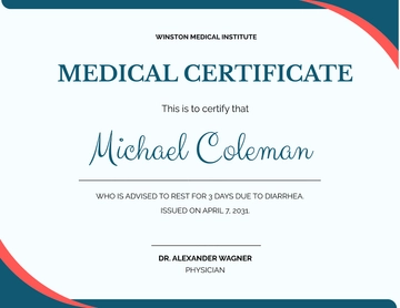 Free Hospital Medical Certificate Template to Edit Online