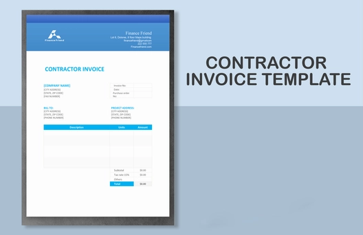 Contractor Invoice Template