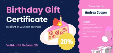 Birthday Gift Certificate Template - Edit Online & Download