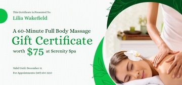 Spa Gift Certificate Template - Edit Online & Download